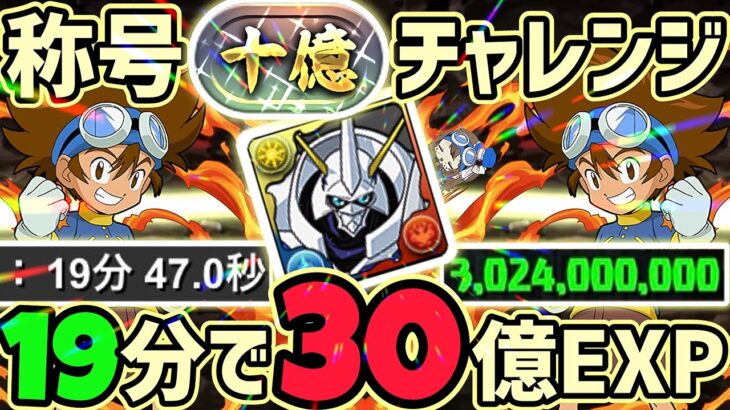 【パズドラ】十億チャレンジ！1周でランク経験値30億GET可能！オメガモンループ周回編成の立ち回り解説！