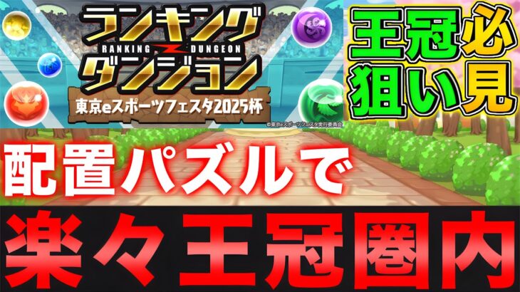 【ランダン】ランキングダンジョン 東京eスポーツフェスタ2025杯 配置パズルで楽々王冠！【パズドラ】