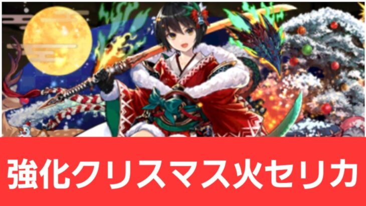 【パズドラ】強化クリスマス火セリカが強すぎてヤバい！！【ぶっ壊れ】【最強】【人権】【環境1位】【新百式】【新千手】【新万寿】【新凶兆】