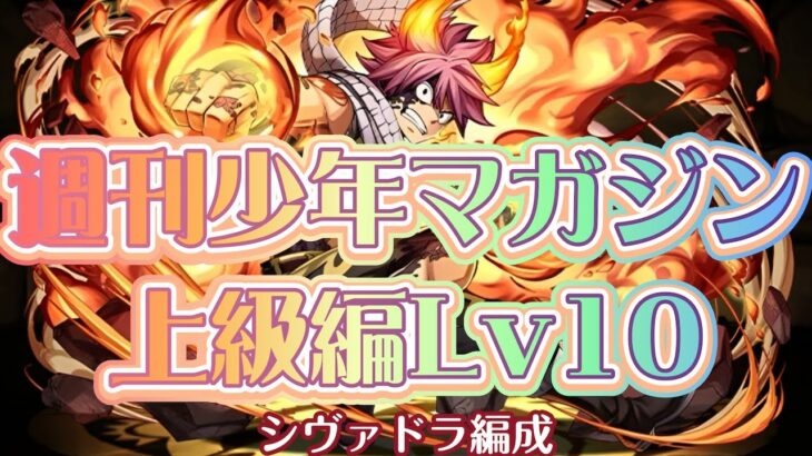 【週刊少年マガジン上級編Lv10】シヴァドラ編成【パズドラ】