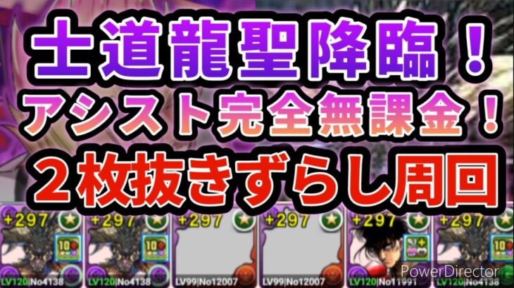 【パズドラ】士道龍聖２枚抜きずらし編成！