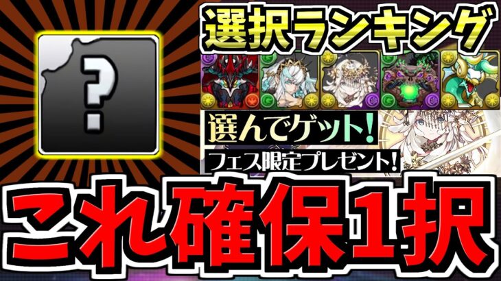 【コレ確保1択!!】”選んで貰えるフェス限”おすすめランキング！未所持ならコレ1択です！選んでゲット！フェス限プレゼント【パズドラ】