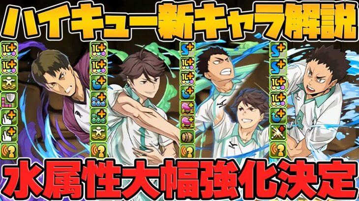 【最終日】ハイキュー新キャラ6体性能解説！水木属性に最強リーダー誕生！このコラボはガチで最強すぎる！【パズドラ】