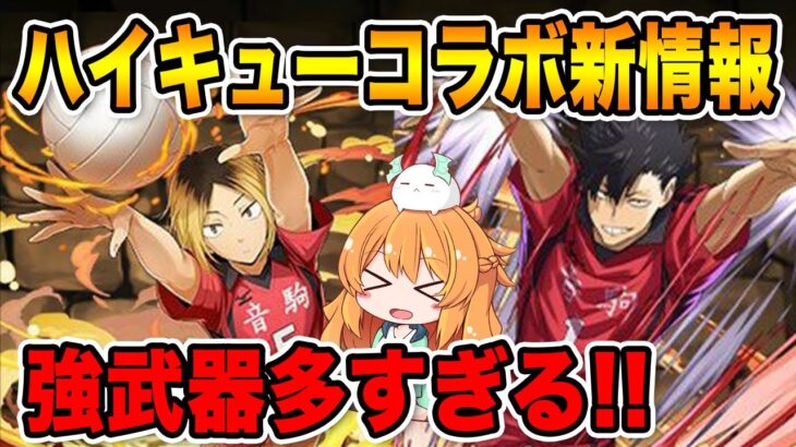 【パズドラ】ハイキューコラボの新キャラ追加発表！火属性PTが更なる強化…優秀な武器多すぎない！？