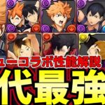 【パズドラ】ハイキュー‼︎が歴代最強級の最強コラボ⁉︎性能解説‼︎日向影山だけじゃない‼︎宮兄弟や音駒も人権クラス【パズドラ実況】