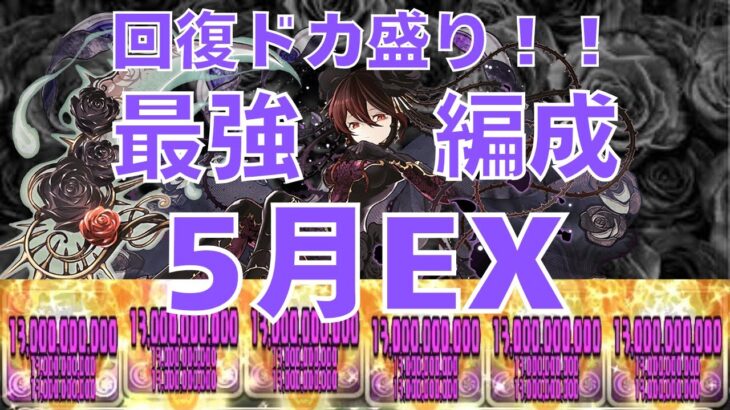 【5月LvEX‼︎回復ドカ盛り編成‼︎】最強ロゼッタ編成でEXラッシュ完全破壊‼︎【パズドラ】【黒薔薇】【ロゼッタ】【EX】【PAD】